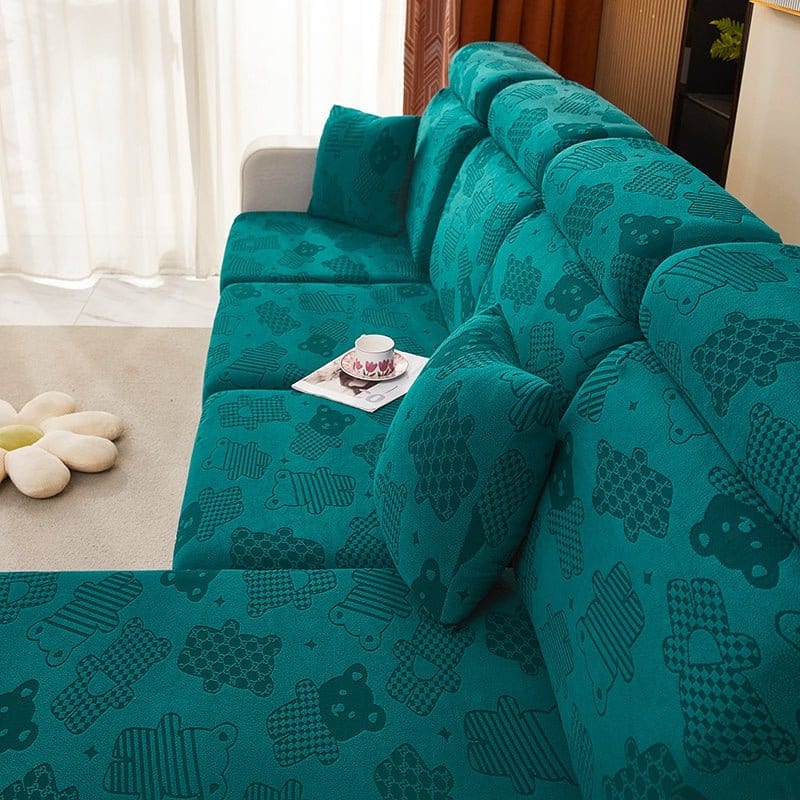 Housse extensible en polaire pour dossier de canapé