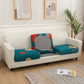 Housse de coussin verte à motifs floraux vue de face