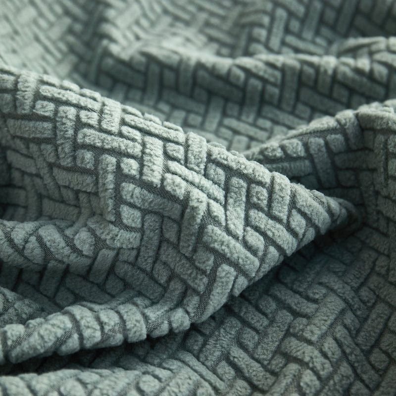 Housse polaire extensible ajustée sur coussin de canapé