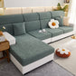 Zoom sur la texture douce d'une housse polaire verte