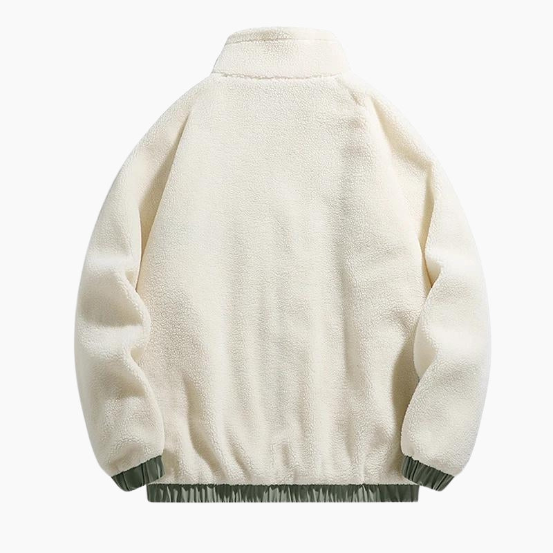 Veste crème Pilou Pilou avec empiècement technique sur la poitrine