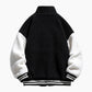 Veste d'hiver homme noire avec col montant et poches