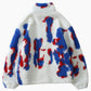 Veste tricolore homme en duvet avec col montant