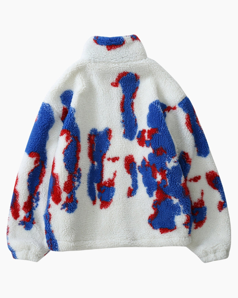 Veste tricolore homme en duvet avec col montant