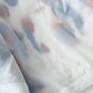 Vue arrière de la veste tricolore en duvet épais