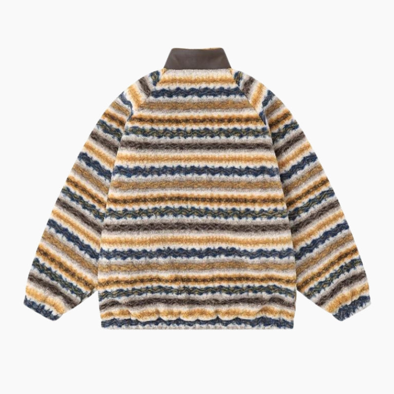 Veste ethnique homme en Pilou Pilou, motif multicolore