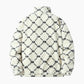 Veste en fausse fourrure noire et blanche avec motifs uniques