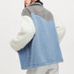 Vue arrière de la veste flanelle ample