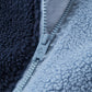 Zoom sur la texture flanelle de la veste