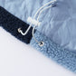 Veste flanelle avec contraste bleu et gris