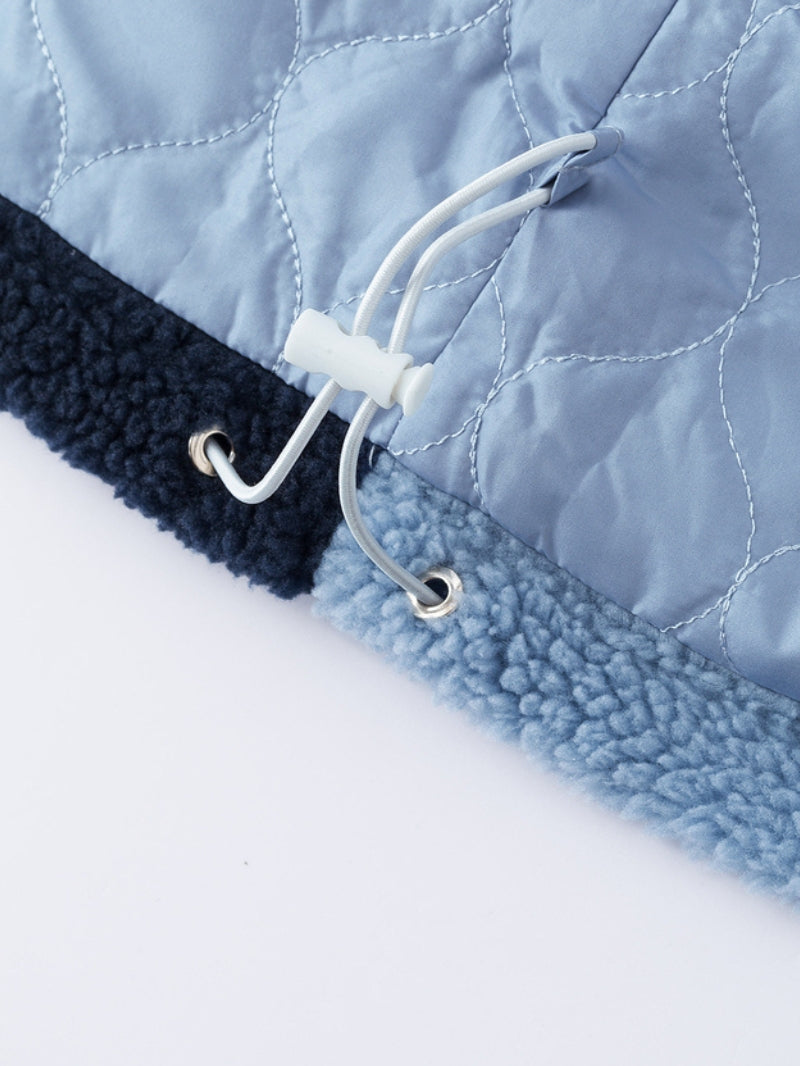 Veste flanelle avec contraste bleu et gris