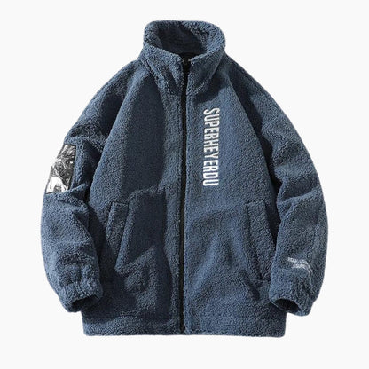 Détail de la matière douce Pilou Pilou bleue