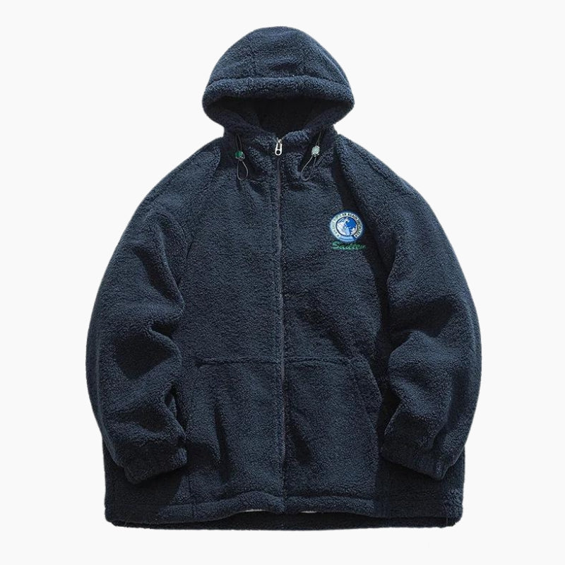 Vue de face d'une veste d'hiver ample pour homme