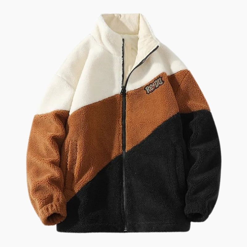 Détail de la veste Pilou Pilou, fermeture éclair visible