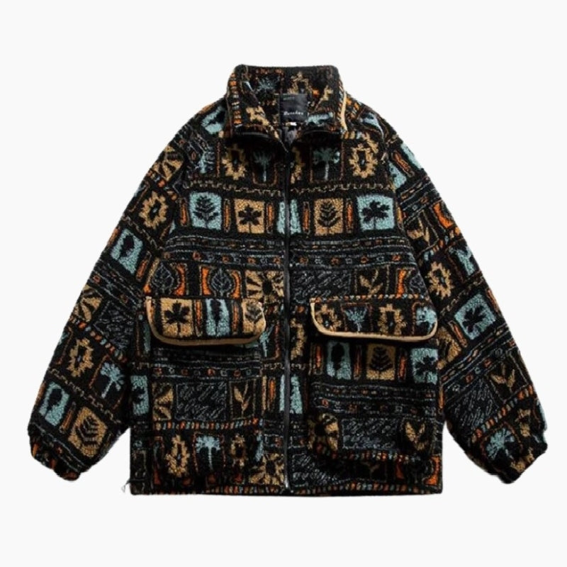 Veste chaude avec col montant et fermeture éclair