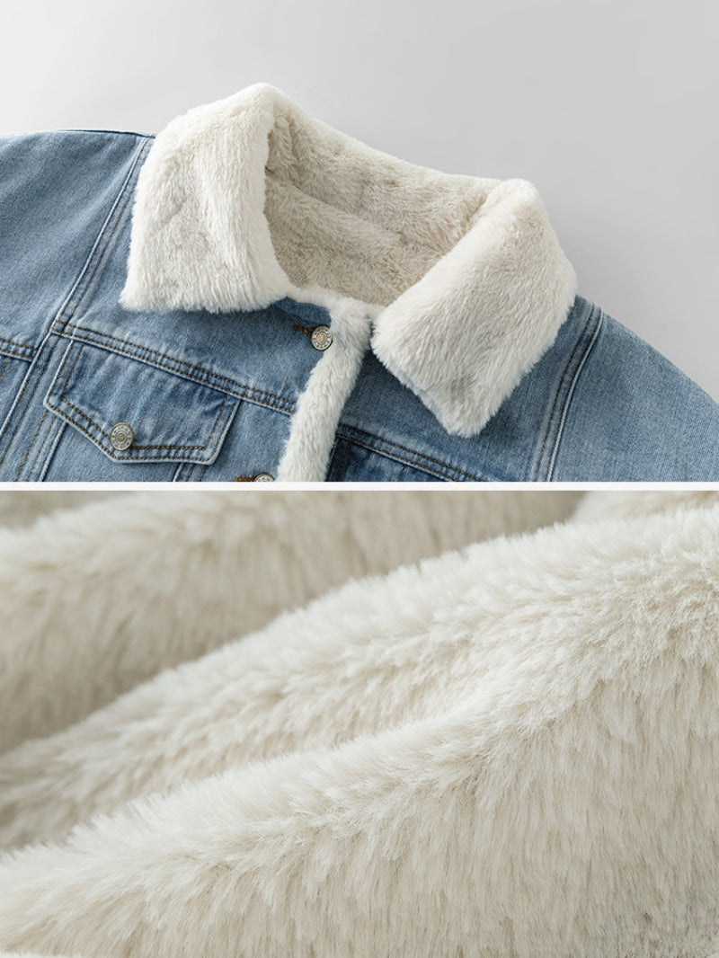 Veste portée avec jupe et bottines, look complet