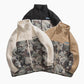 Veste beige en Pilou Pilou, motif camouflage distinctif