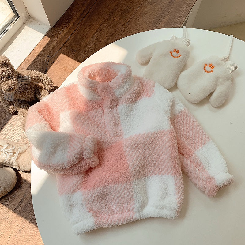 Veste enfant à carreaux, style mixte, idéale pour toutes saisons