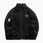 Veste noire pour homme, fermeture éclair et poignets élastiques