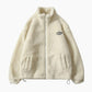 Vue de face d'une veste polaire blanche pour homme