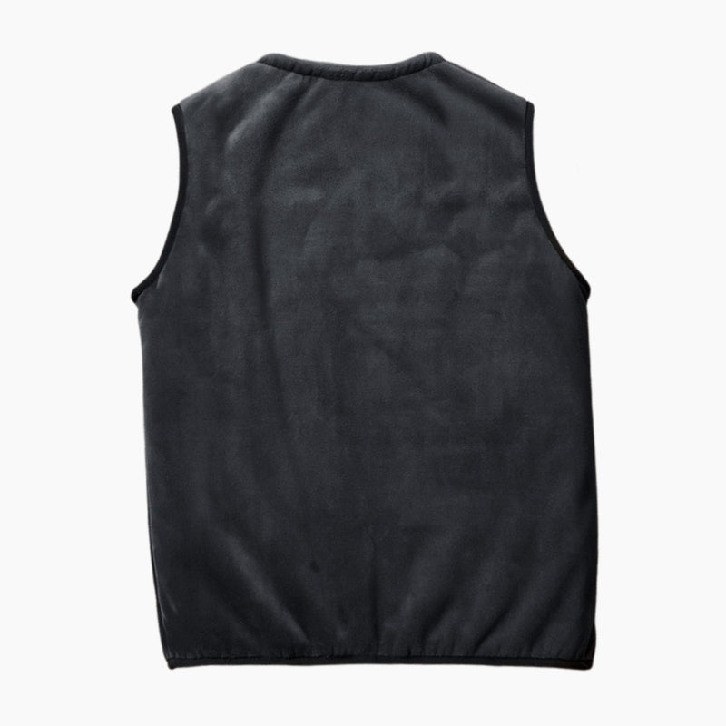 Veste polaire sans manches grise pour homme, vue de face