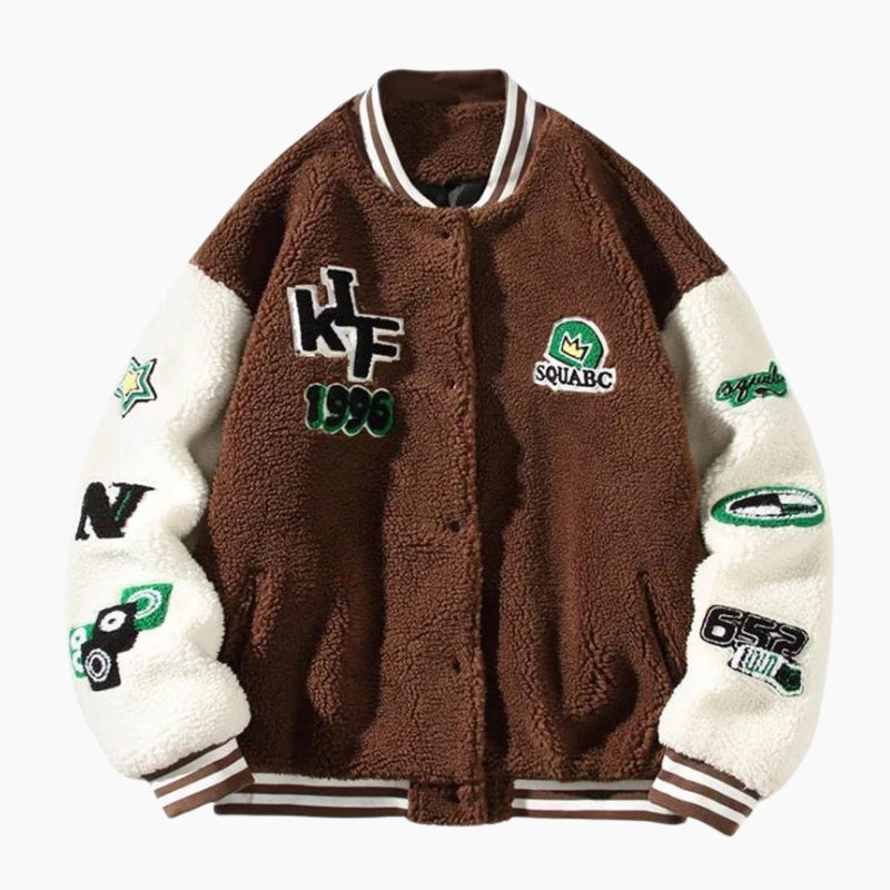 Détail de la veste Pilou Pilou, col et poignets côtelés